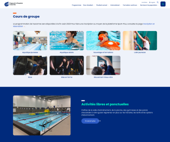 Site web cegepgim centre sportif
