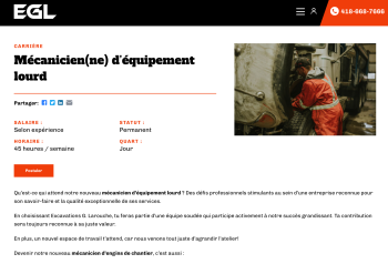 site web EGL emploi