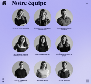 site web rocket agence numerique équipe