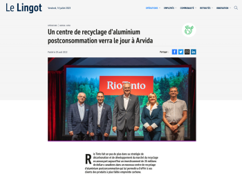 Site web le lingot rio tinto detail article