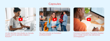 Destination Formation carrousel de video