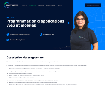 Multihexa entête programme et bloc texte