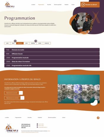 Programmations - CHUK 107,3 Mashteuiatsh - www.chukfm.ca
