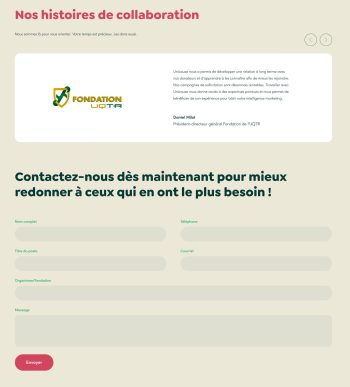 temoignage et contact site web unicause