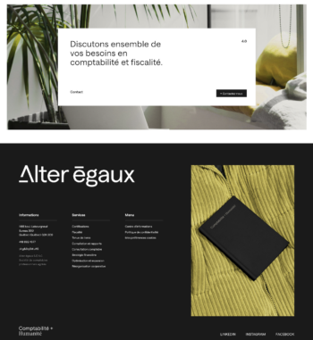 Alter Egaux site web bas de page