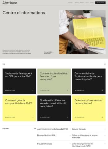 Alter Egaux site web centre info