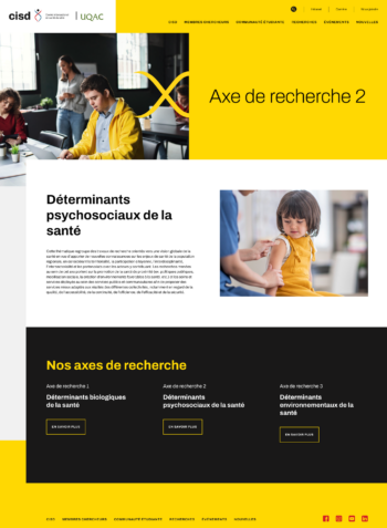 CISD Site Web page axe de recherche
