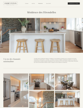 Réalisations détail Andre Potvin projet web