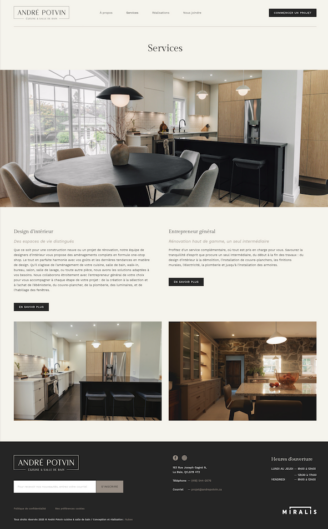 Service Andre Potvin projet web