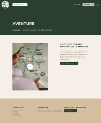 page contenu web 2800 du parc