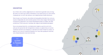 Bloc description - Site web bleu gîtes