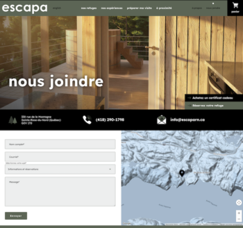 site-web-etablissement-hebergement-escapa-page-contact
