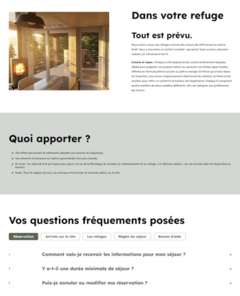 site-web-etablissement-hebergement-escapa-page-faq
